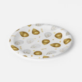 ゴールドバルーン＆コンフェッティパーティプレート ペーパープレート (アングル)