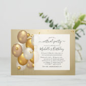 ゴールドバルーン バーチャル誕生日パーティー 招待状 (スタンド正面)