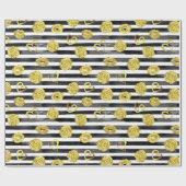 ゴールドバレンタイン ラッピングペーパー (フラット)