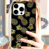 ゴールドパイナップルパターンカスタムネーム Case-Mate iPhoneケース