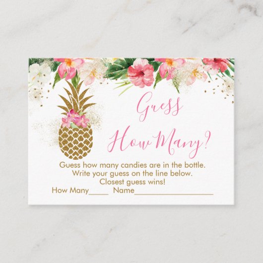 ゴールドパイナップルフラワー ゲスハウメニィ シャワゲーム エンクロージャーカード (正面)