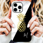 ゴールドパイナップルマーブルブラックモノグラム Case-Mate iPhoneケース