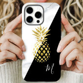 ゴールドパイナップルマーブルブラックモノグラム Case-Mate iPhoneケース