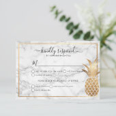 ゴールドパイナップル RSVP|マーブル 案内状 (スタンド正面)