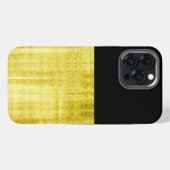 ゴールドパネルブラック iPhoneケース (裏面横)