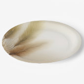 ゴールドパンパスグラス ボヘミアンボホウェディング ペーパープレート (アングル)