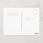 ゴールドパーソナライズ 2枚の写真 ユニバーサルグリーティング ポストカード (裏面)