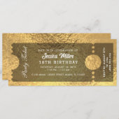 ゴールドパーティーチケット招待状 招待状 (正面/裏面)