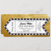 ゴールドパーティーチケット招待状 招待状 (正面/裏面)