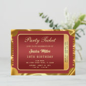 ゴールドパーティーチケット招待状 招待状 (スタンド正面)