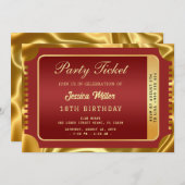 ゴールドパーティーチケット招待状 招待状 (正面/裏面)