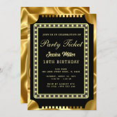 ゴールドパーティーチケット招待状 招待状 (正面/裏面)