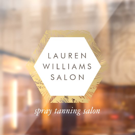 ゴールドパームスプレータンニングサロンロゴ ウィンドウクリング ウィンドウサイン (シート2)