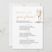 ゴールドパールとプロセッコ　あなたの携帯に何が入ってる？ゲーム 招待状 (正面)