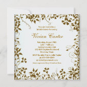 ゴールドパールホワイトのブライダルシャワー 招待状 (裏面)