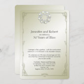ゴールドパール 30周年 結婚記念日 招待状 (正面/裏面)
