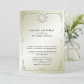 ゴールドパール 30周年 結婚記念日 招待状 (スタンド正面)