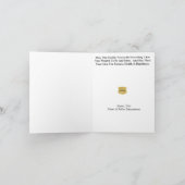 ゴールドビクトリアン警察クリスマスカード カード (内部)