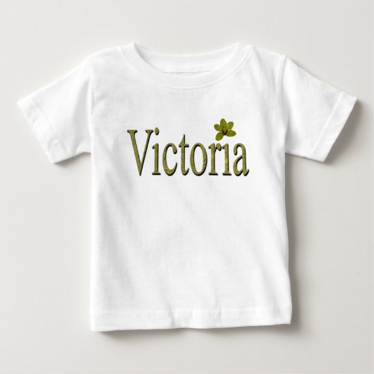 ゴールドビクトリア名前ロゴ ベビーTシャツ (正面)