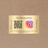 ゴールドビジネスのQRコードInstagram 長方形シール