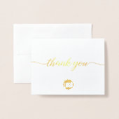 ゴールドビジネスカスタマーへの感謝とお礼申し上げます 箔カード (封筒付き正面)