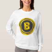 ゴールドビットコインシンボルデジタル通貨 Tシャツ (正面)