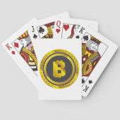 ゴールドビットコインシンボル デジタル通貨 トランプ (裏面)