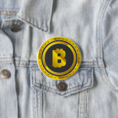 ゴールドビットコインシンボル デジタル通貨 缶バッジ (インサイチュ)