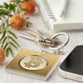 ゴールドビットコイン キーホルダー (正面右)