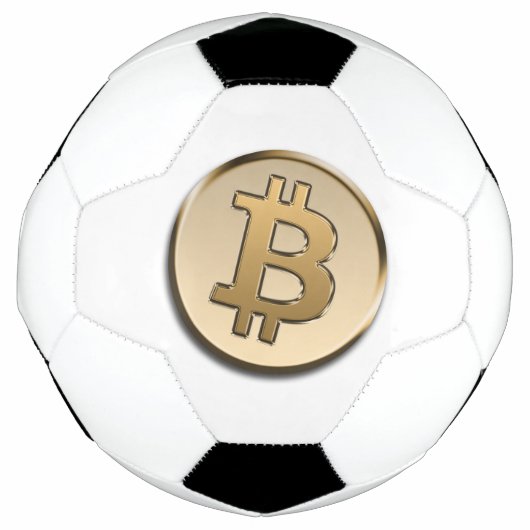 ゴールドビットコイン サッカー ボール (正面)