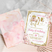 ゴールドピンクのアフリカのプリンセス ワンダフル バースデー 招待状