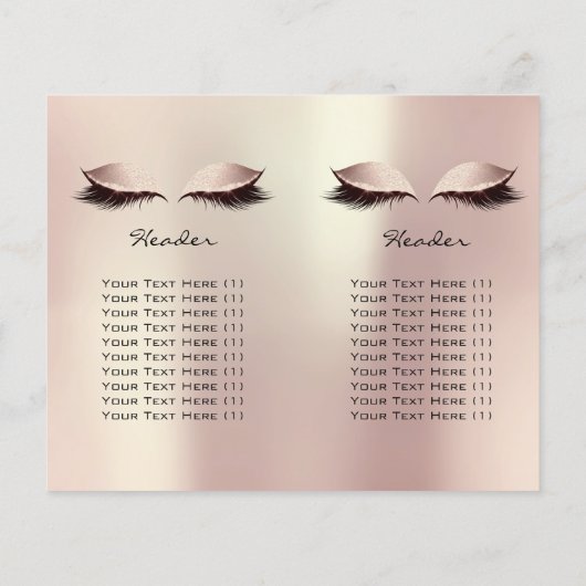 ゴールドピンクグリッター メイク アイズ ラッシュ 価格 チラシ (裏面)