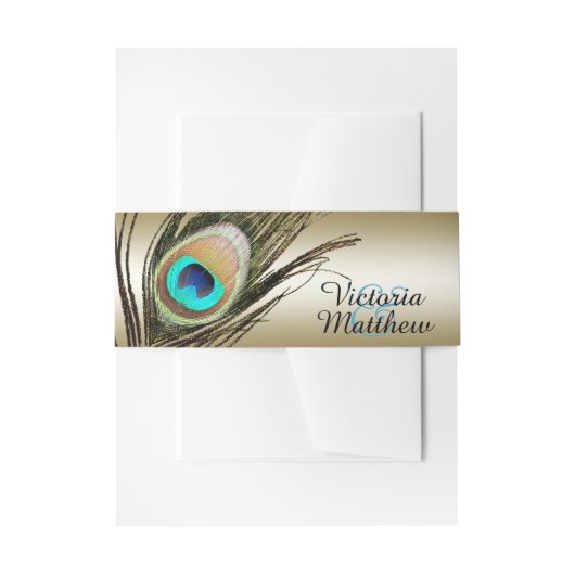 ゴールドピーコック 招待状ベリーバンド (正面例)