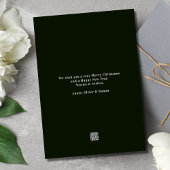 ゴールドファミリー写真で楽しいクリスマス 箔シーズンカード