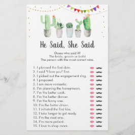 ゴールドフィエスタカクステーマの「彼が言った彼女が言った」ゲーム