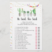 ゴールドフィエスタサボテン 彼が言った彼女が言ったゲーム (正面/裏面)