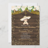 ゴールドフィエスタ洗礼とファーストバースデー 招待状 (正面)