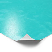 ゴールドフィッシュのオレンジ色のシルエットターコイズ水 フォトプリント            (角)