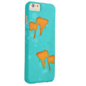 ゴールドフィッシュのオレンジ色のシルエットターコイズ水 Case-Mate iPhoneケース (裏面/右)