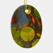 ゴールドフィッシュコイ池スイレン セラミックオーナメント (裏面)