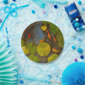 ゴールドフィッシュコイ池スイレン ペーパープレート (パーティー)