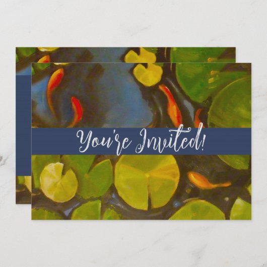 ゴールドフィッシュコイ池スイレン 招待状 (正面/裏面)