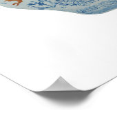 ゴールドフィッシュブルーホワイトジンジャージャールアートプリントポスター ポスター (角)