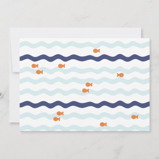 ゴールドフィッシュ誕生日フォトパーティの招待状 招待状 (裏面)