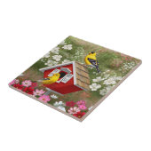 ゴールドフィッチズ&かわいいコテージバーズハウス タイル (側面)