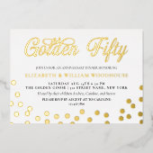 ゴールドフィフティ 50周年結婚記念日ディナー 箔招待状 (正面)