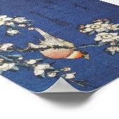 ゴールドフィンチとさくらんぼツリーc.1834葛飾H ポスター (角)