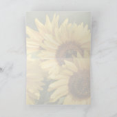 ゴールドフィンチとヒマワリグリーティングカード カード (内部)