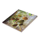 ゴールドフィンチとヒマワリ タイル (側面)