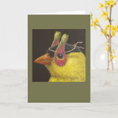 ゴールドフィンチのグリーティングカード カード (黄色い花)